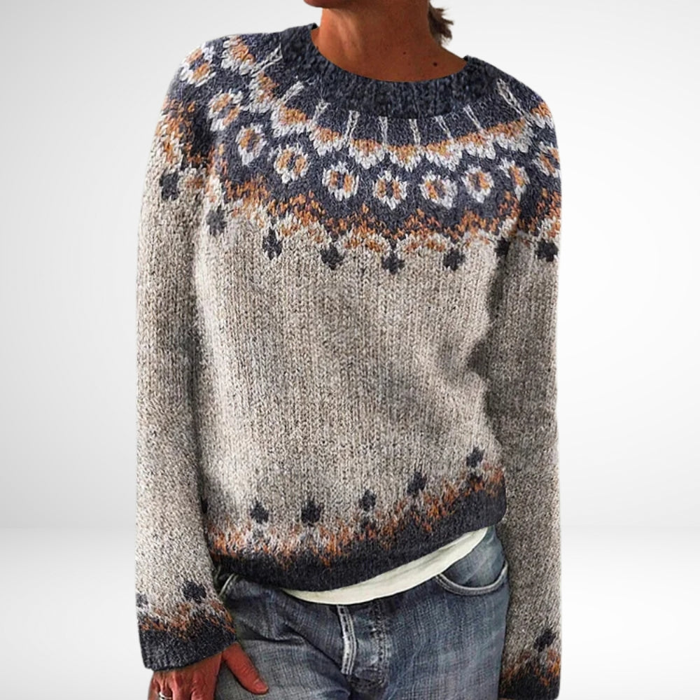 Candice | Pullover retro d'automne