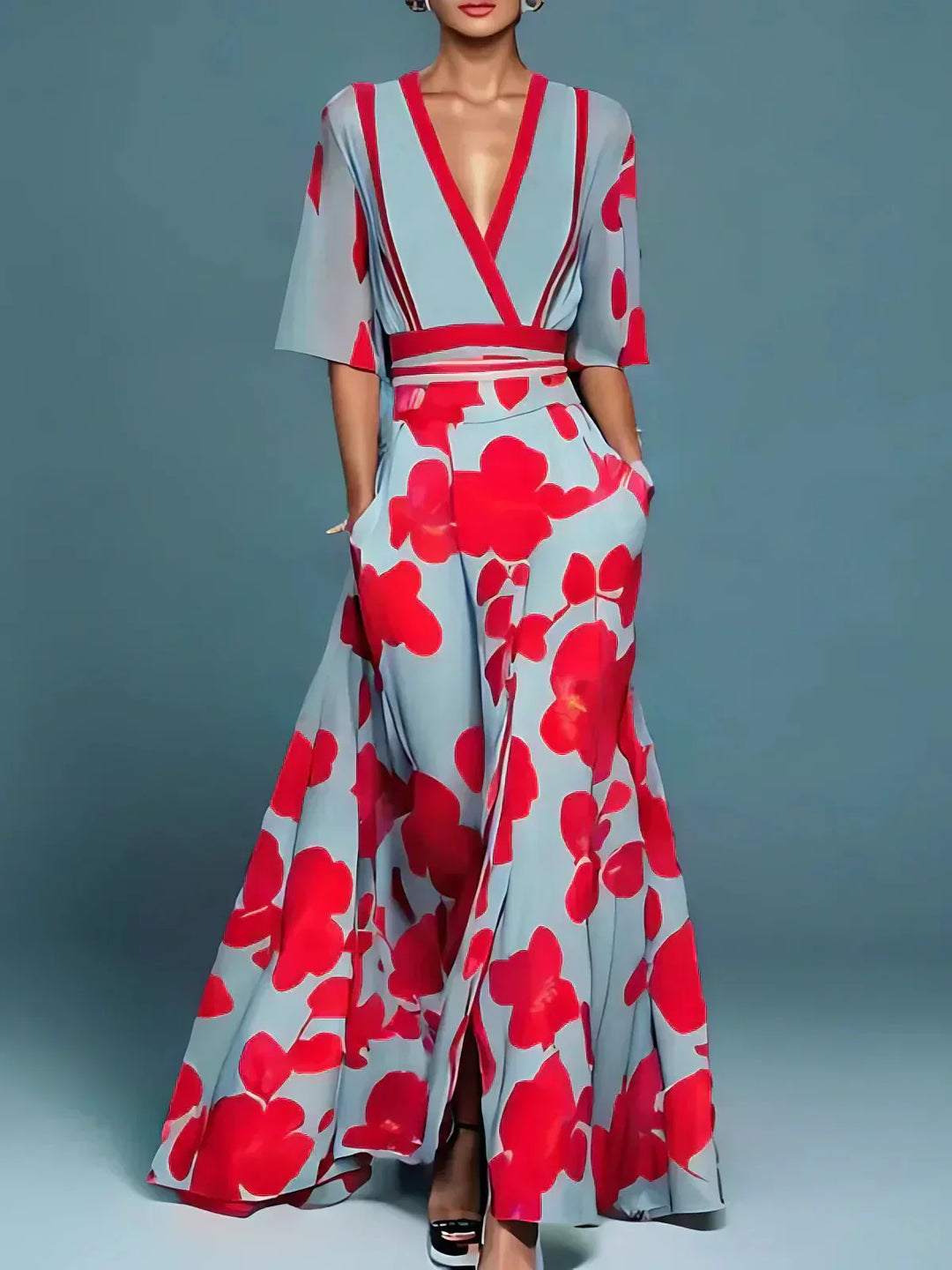 Jade™ | Robe maxi élégante à motif floral