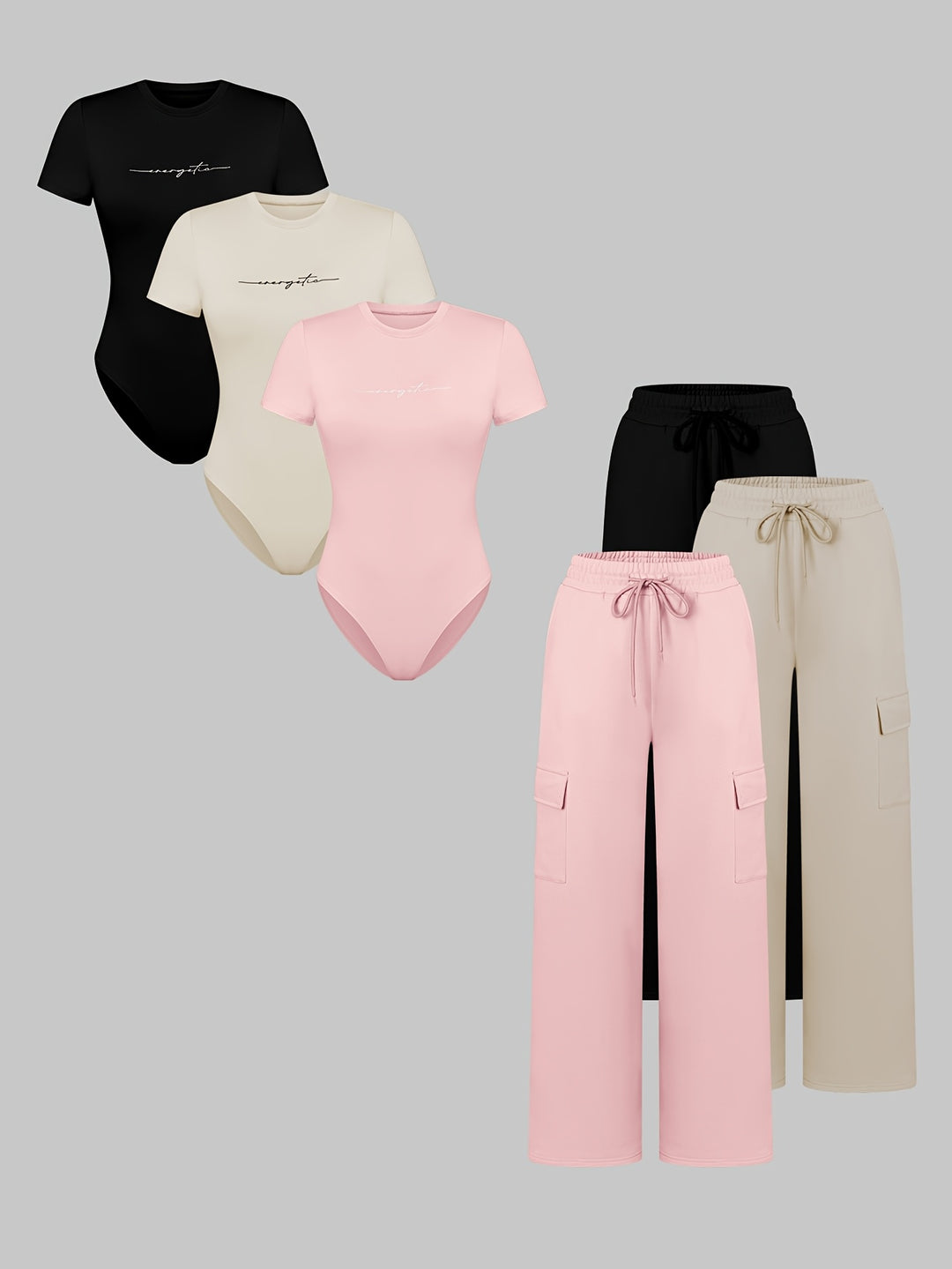 Noémie | Ensemble 6 Pièces Combinaison & Pantalon Large