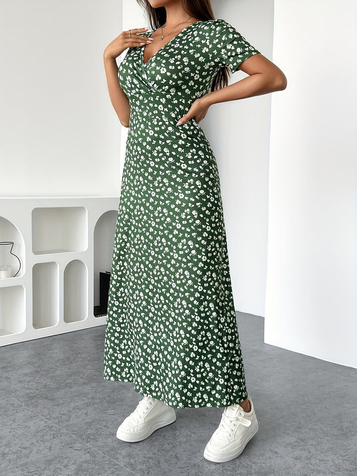 Céline | Robe Femme Tricot Floral Peplum