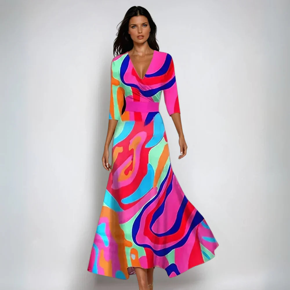 Lunora | Robe élégante à fleurs