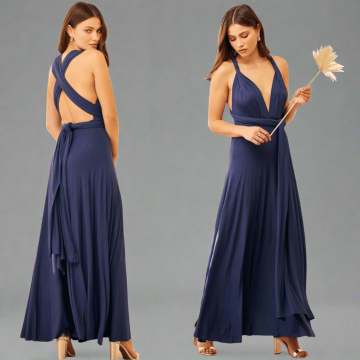 Dagmar | Robe portefeuille en tissu premium pour des apparitions élégantes