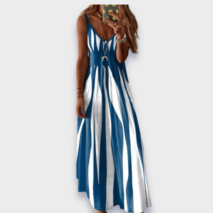 Claudia | Robe d'été longue en tissu premium fait main
