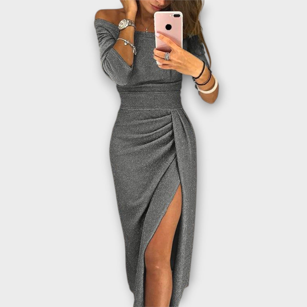 Lena - Robe Élégante Off-Shoulder