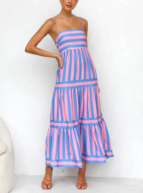 Vanessa - Robe longue à rayures