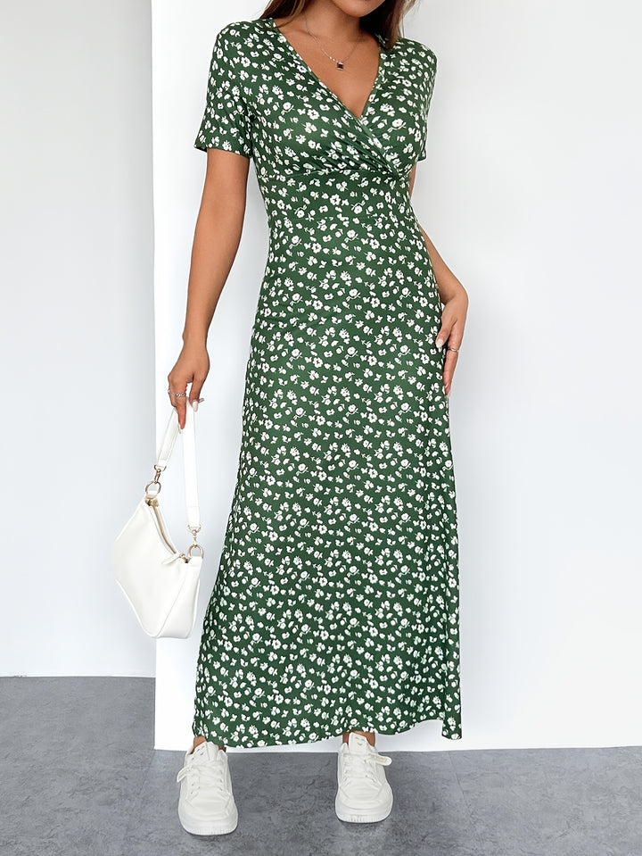 Céline | Robe Femme Tricot Floral Peplum