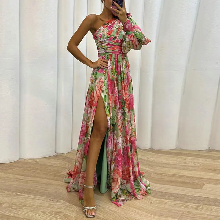 Jade | Robe à une épaule