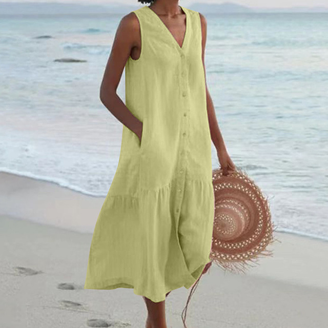 Liane | Robe d'Été à Encolure en V