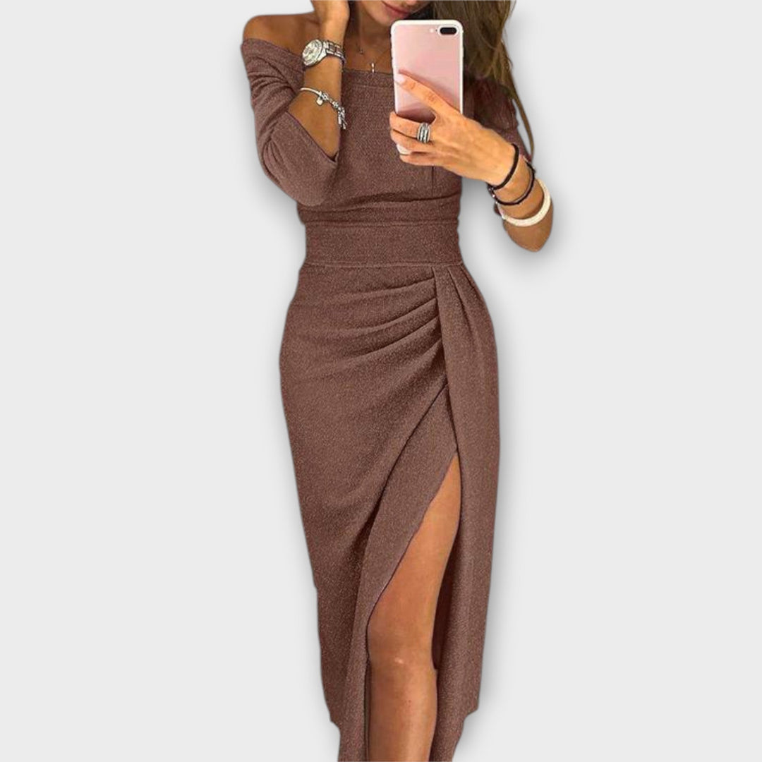 Lena - Robe Élégante Off-Shoulder