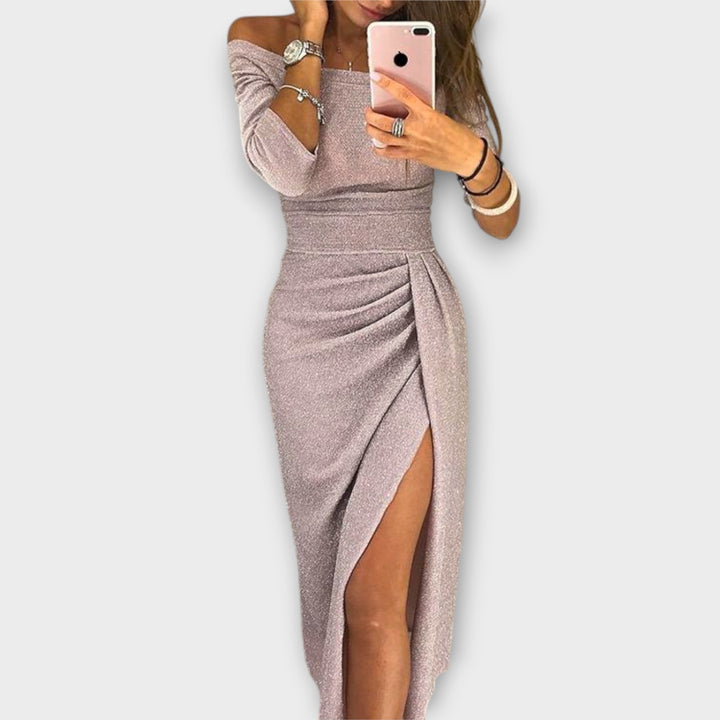 Lena - Robe Élégante Off-Shoulder