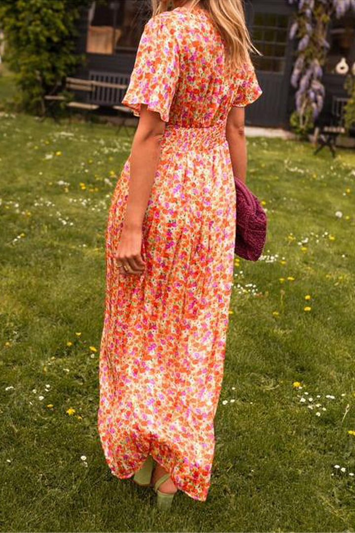 Paulina | Robe longue à fleurs