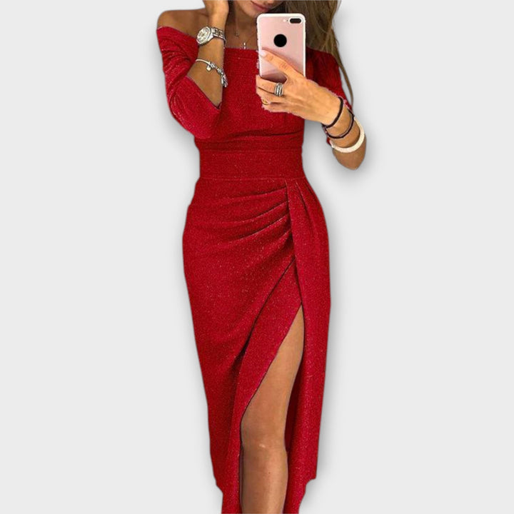 Lena - Robe Élégante Off-Shoulder