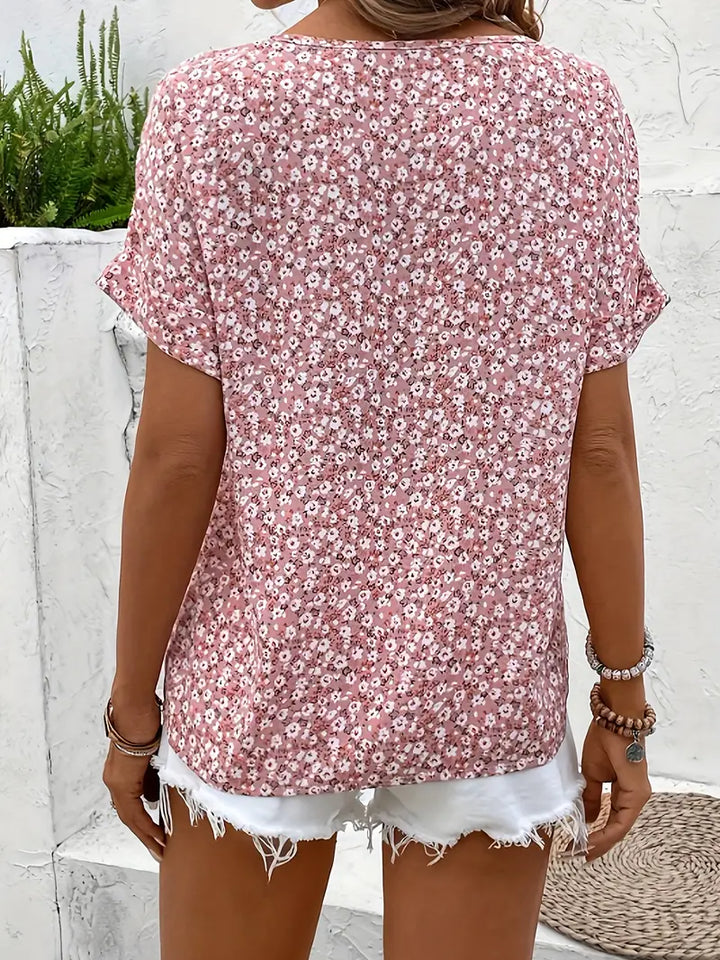 Charis | Blouse Florale à Boutons