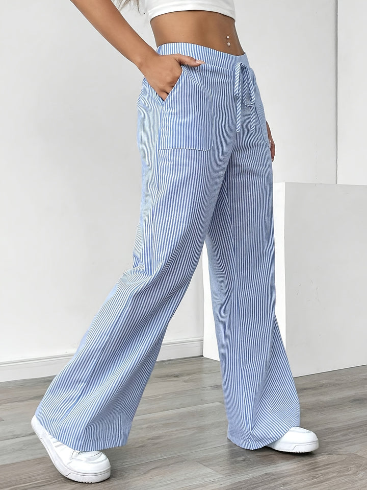 Eleanor | Pantalon Large à Rayures