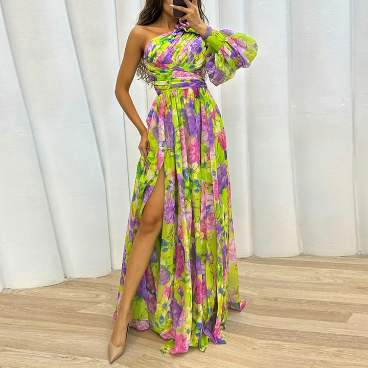 Jade | Robe à une épaule