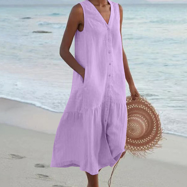 Liane | Robe d'Été à Encolure en V