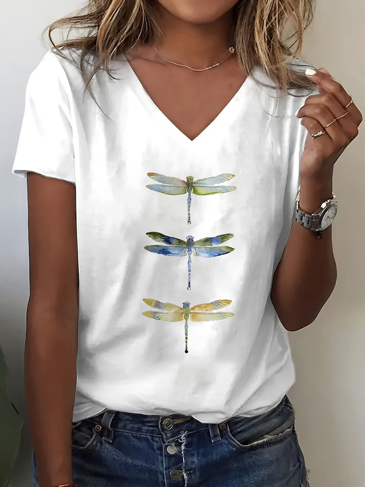 Lili | T-shirt raffiné motif libellule