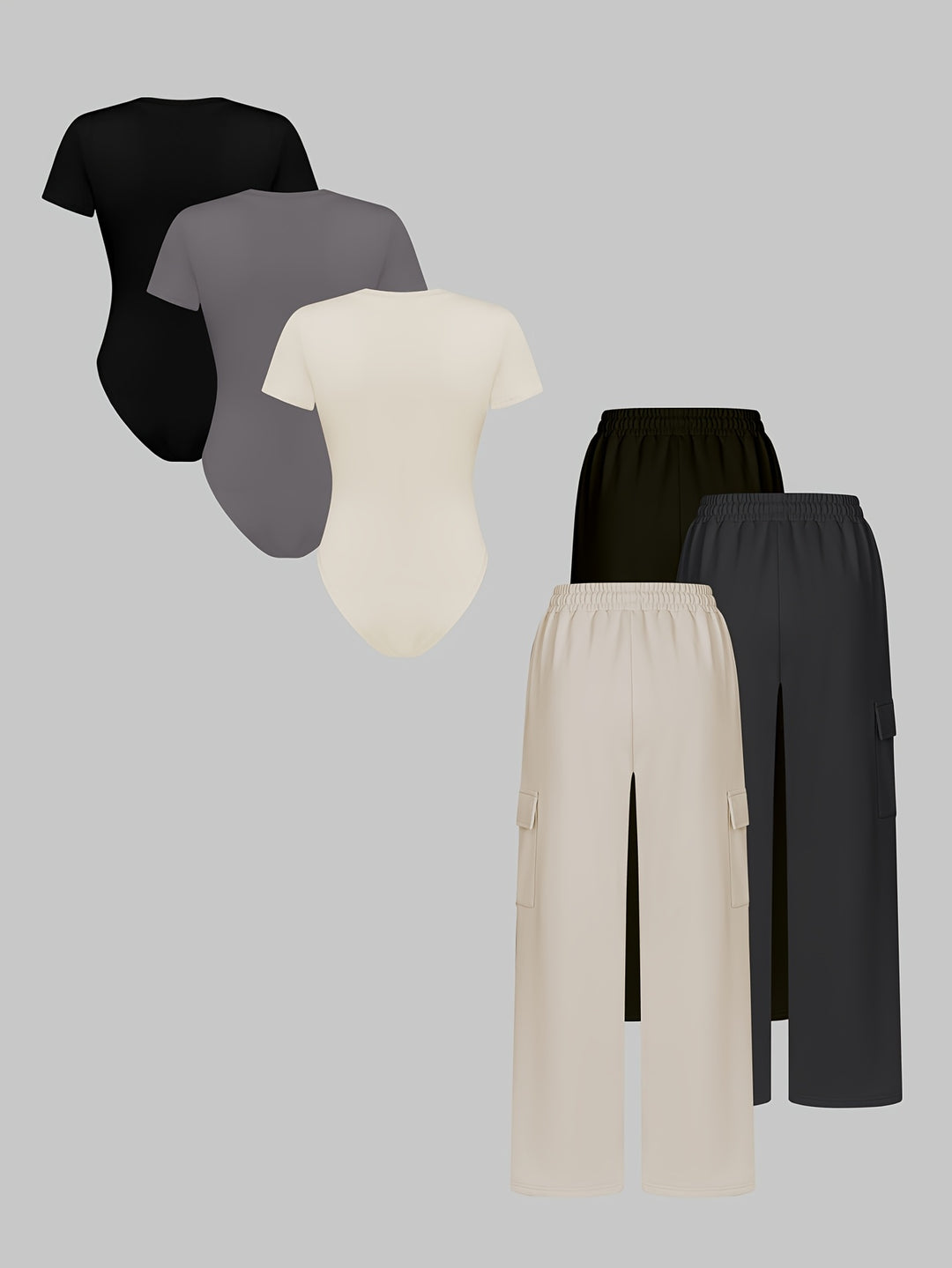 Noémie | Ensemble 6 Pièces Combinaison & Pantalon Large