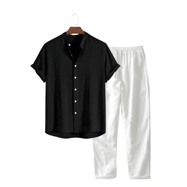 Ensemble Polo Chemise et Pantalon en Lin