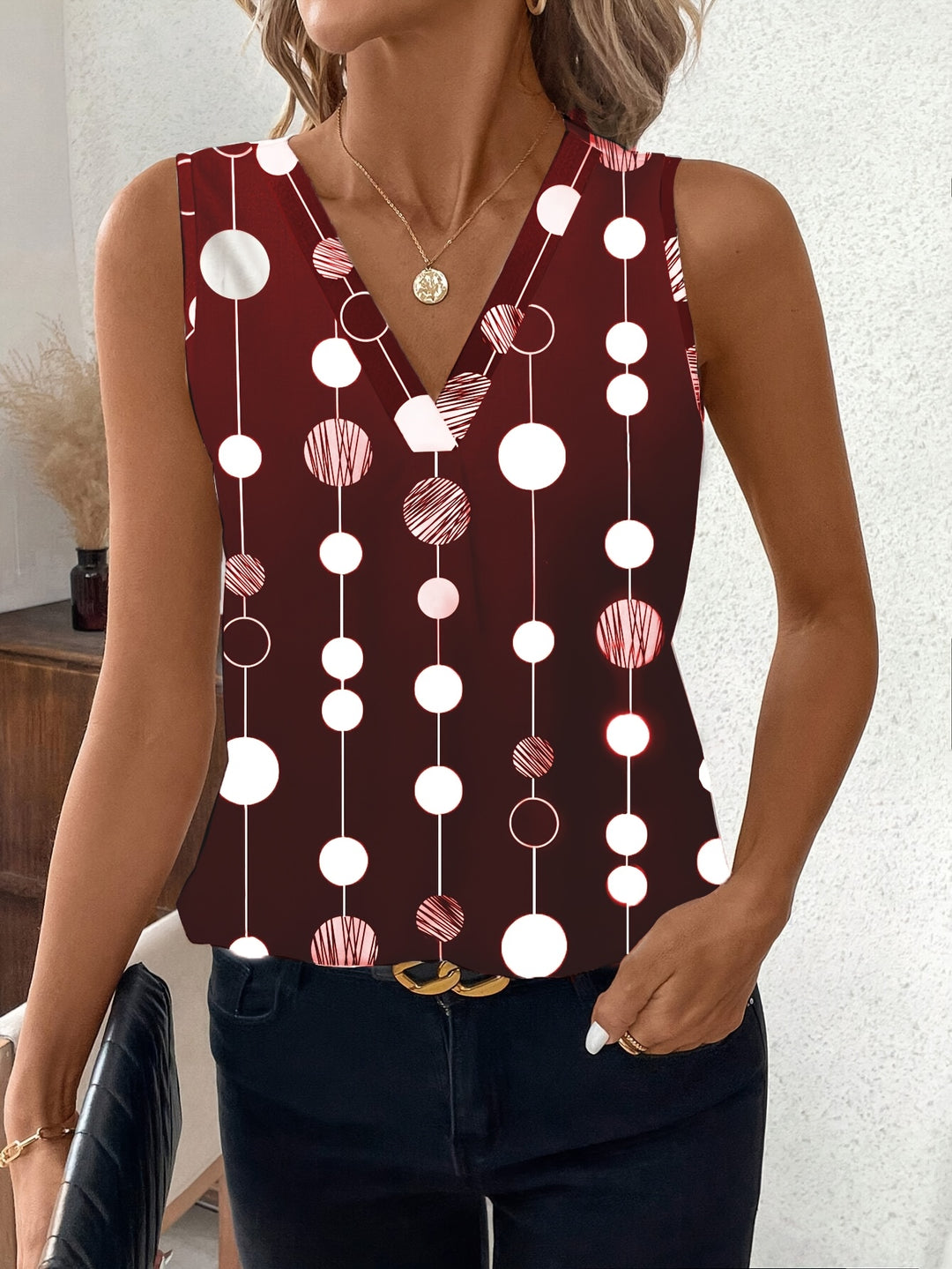 Anna | Blouse Sans Manches Élégante