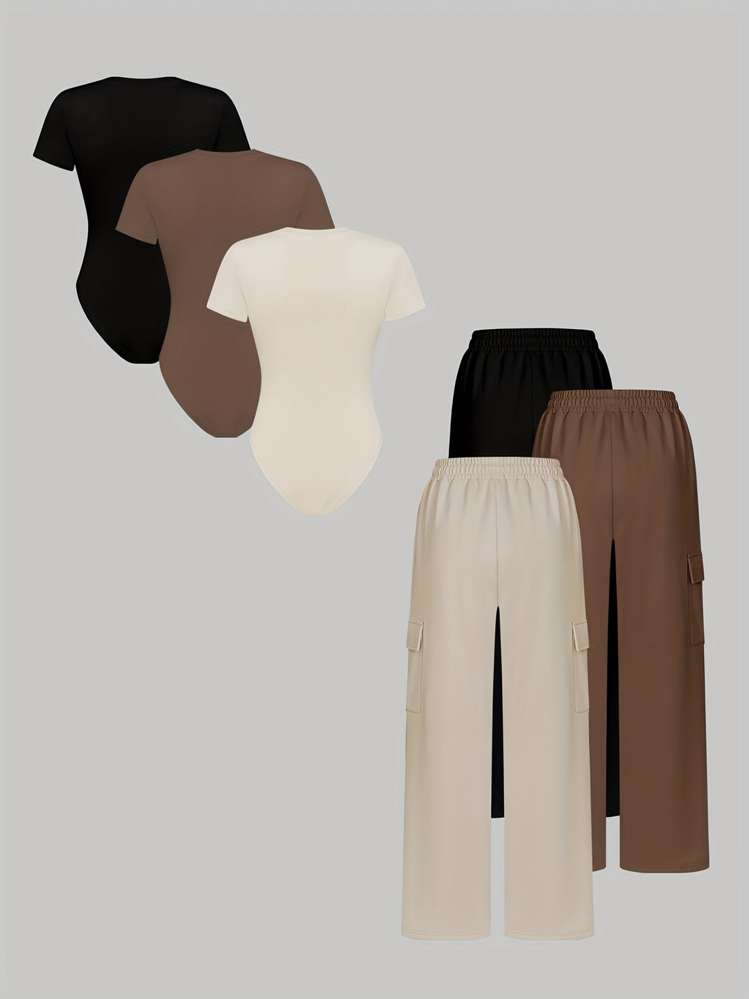Noémie | Ensemble 6 Pièces Combinaison & Pantalon Large