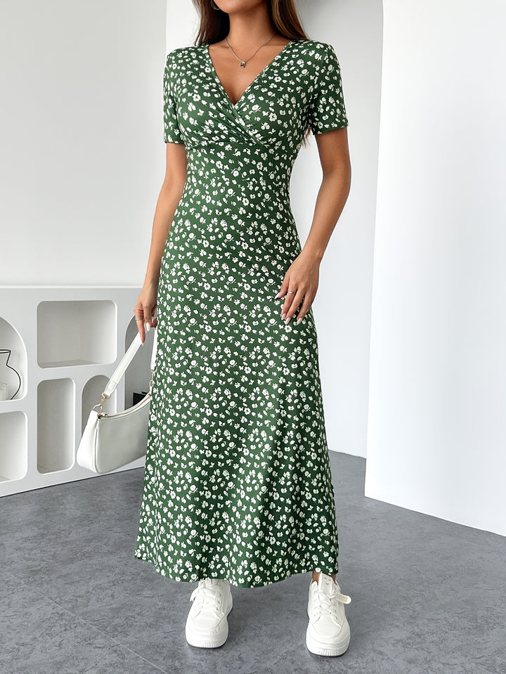 Céline | Robe Femme Tricot Floral Peplum
