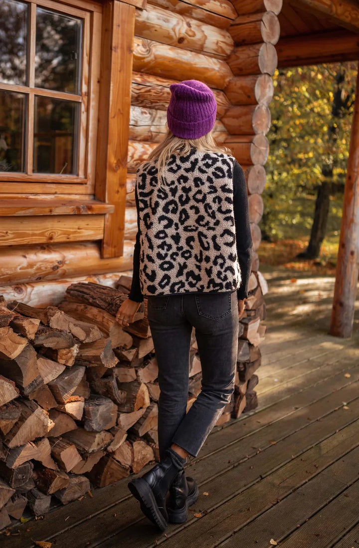 Leona | La veste en tricot léopard