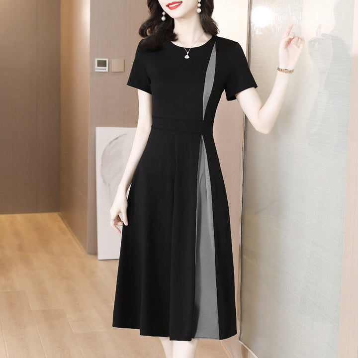 Hanne - Robe midi noir et blanc