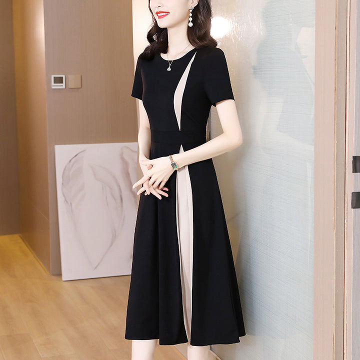 Hanne - Robe midi noir et blanc