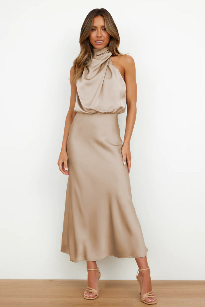 Valeria™ | Robe Longue avec Col Halter