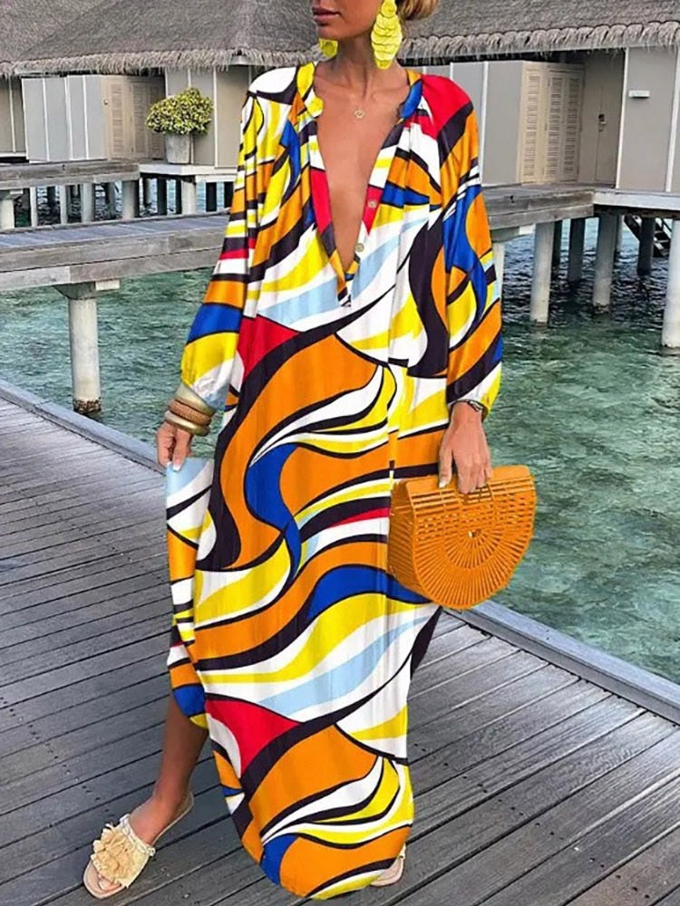 Aurélie | Robe colorée et sophistiquée