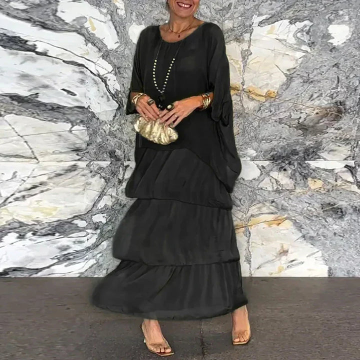 Venisa - Robe en mousseline superposée