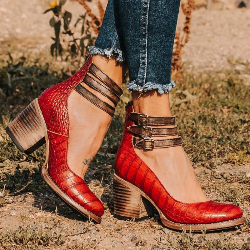 Elena | Pompes à talons hauts Vintage