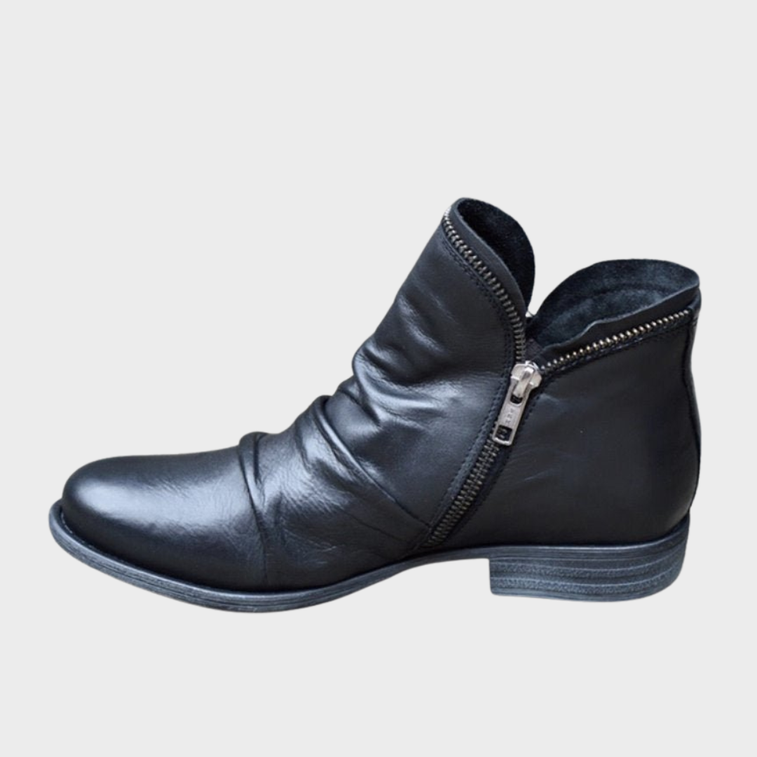 Gabriella - Bottes en cuir avec fermeture éclair