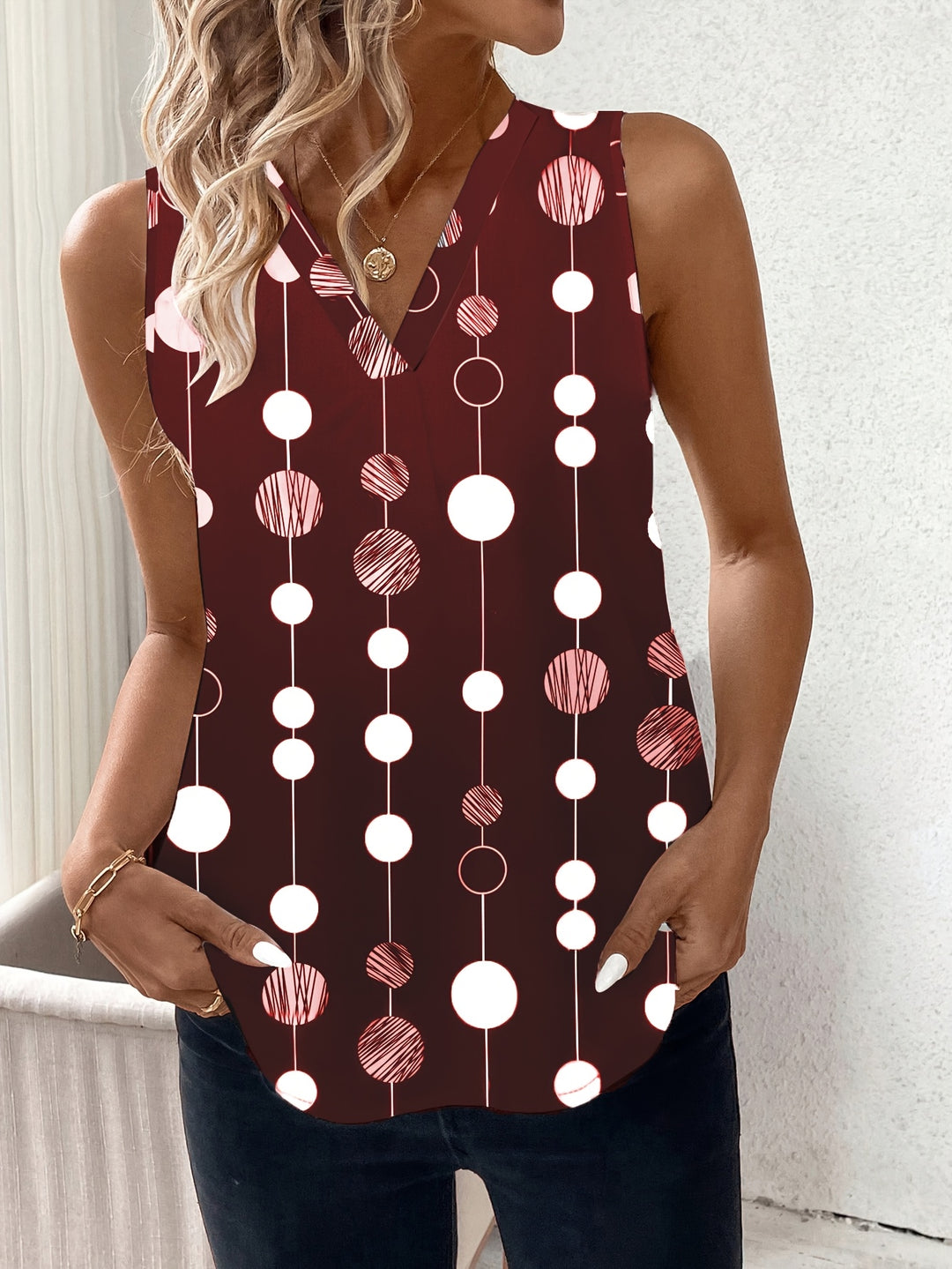 Anna | Blouse Sans Manches Élégante