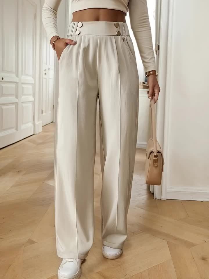 Ariel | Pantalon élégant à boutons