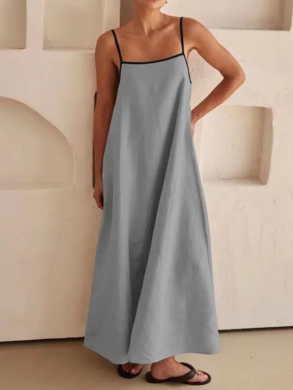 Eunice - Robe longue à bretelles