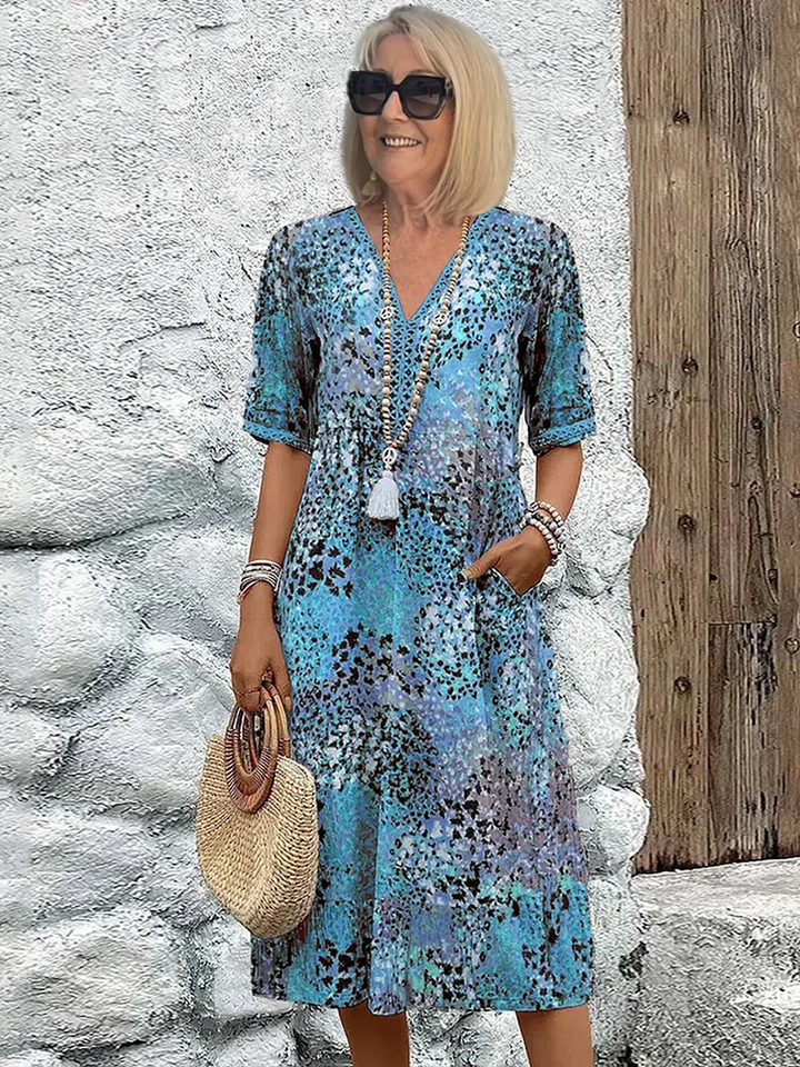 Élise | Robe midi colorée