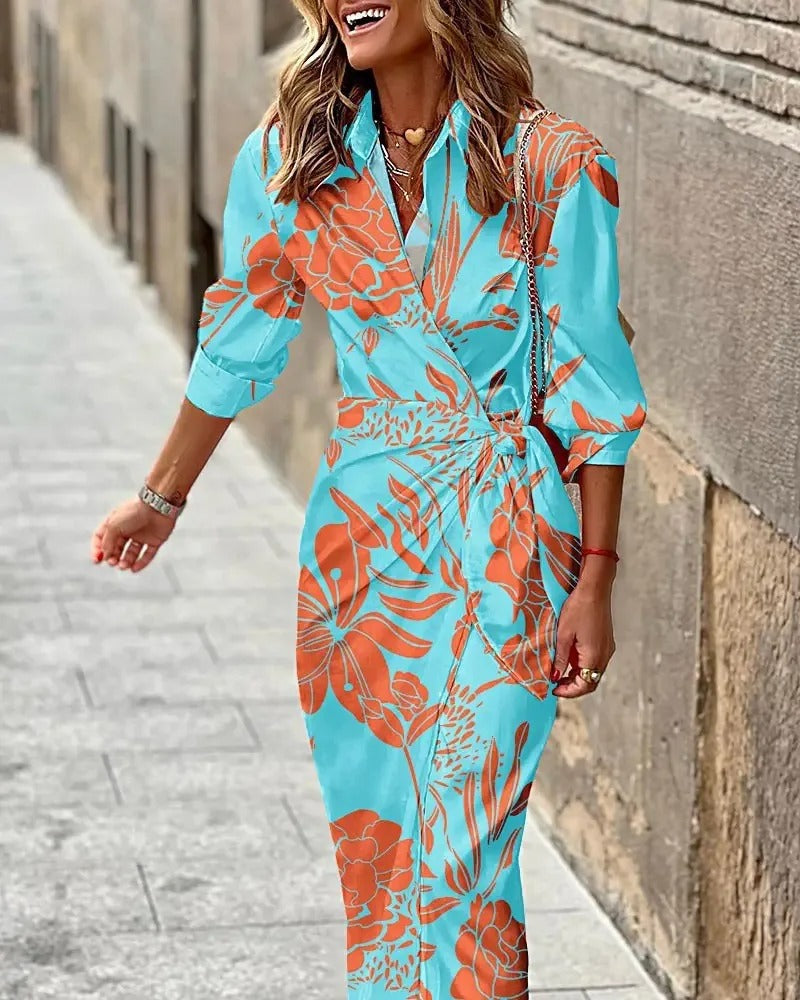 Vera - Robe imprimée mi-longue