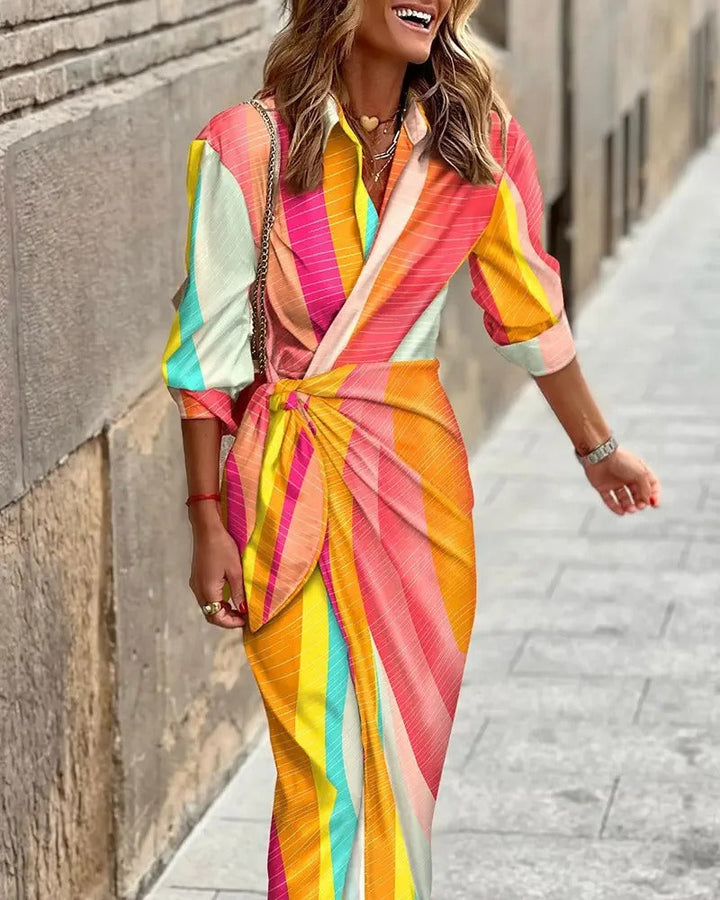 Vera - Robe imprimée mi-longue