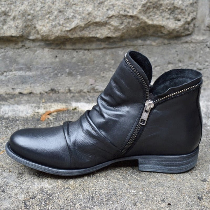 Gabriella - Bottes en cuir avec fermeture éclair