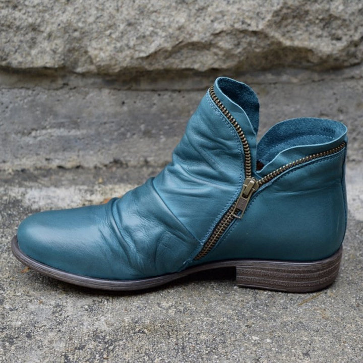 Gabriella - Bottes en cuir avec fermeture éclair