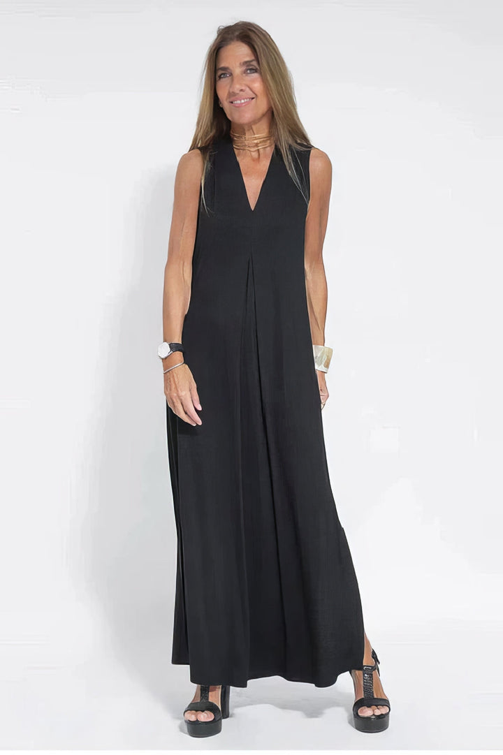 Robe longue élégante + cardigan assorti OFFERT