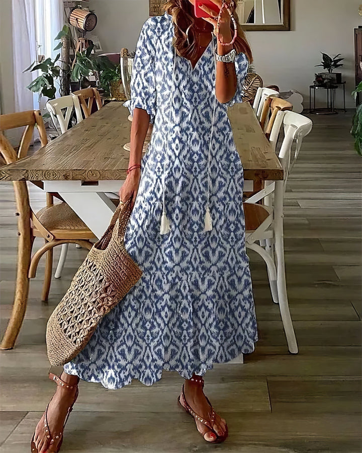 Isaline - Robe Bohème avec Couverture pour l'Abdomen