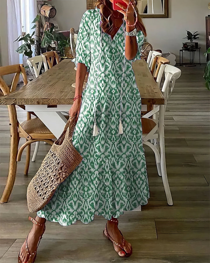 Isaline - Robe Bohème avec Couverture pour l'Abdomen