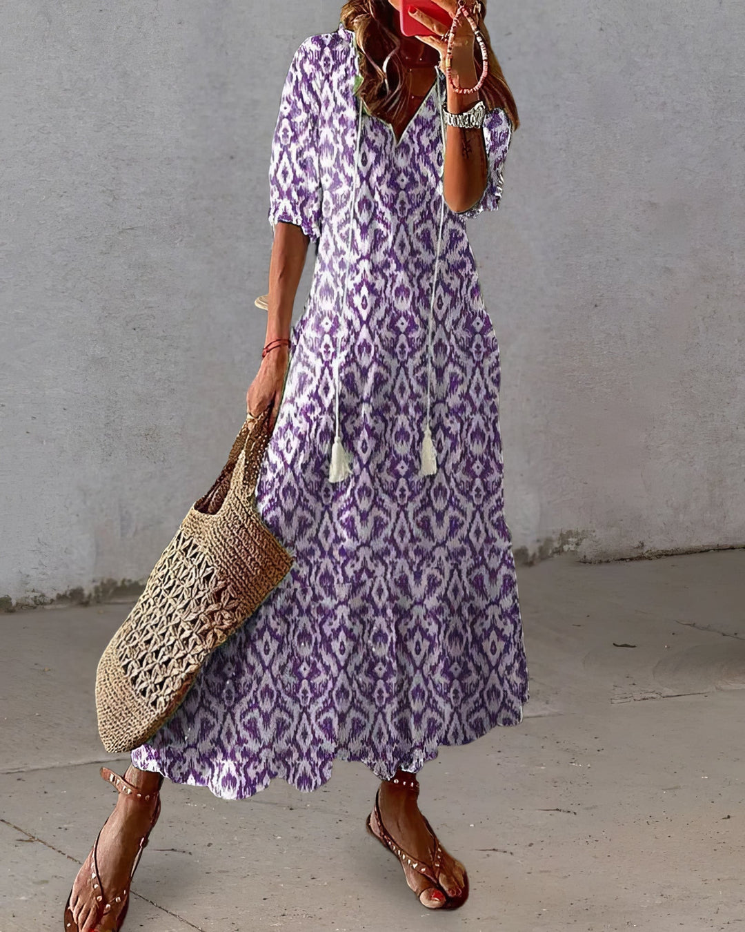 Isaline - Robe Bohème avec Couverture pour l'Abdomen