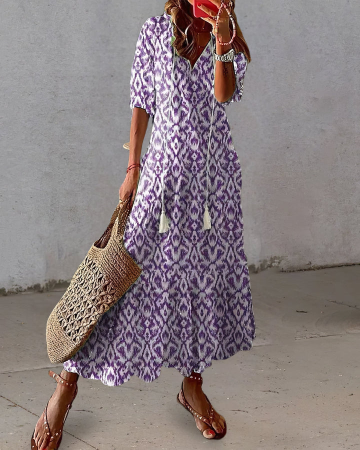 Isaline - Robe Bohème avec Couverture pour l'Abdomen