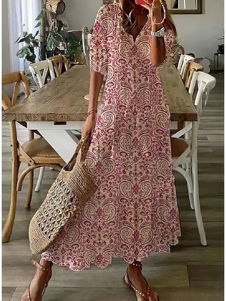 Isaline - Robe Bohème avec Couverture pour l'Abdomen